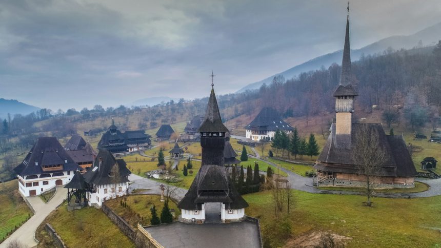 Barsana Monastery in Maramures, Romania.