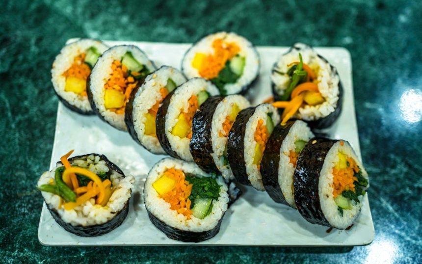 Korean traditional food kimbap